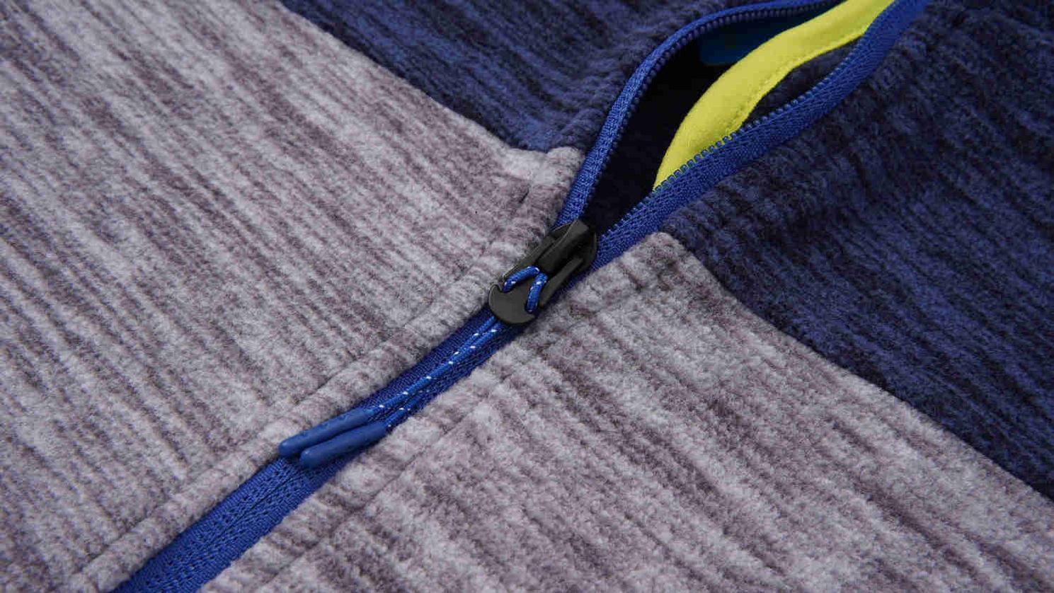 Dětská flísová mikina KUGO FM9717, šedá / zelená