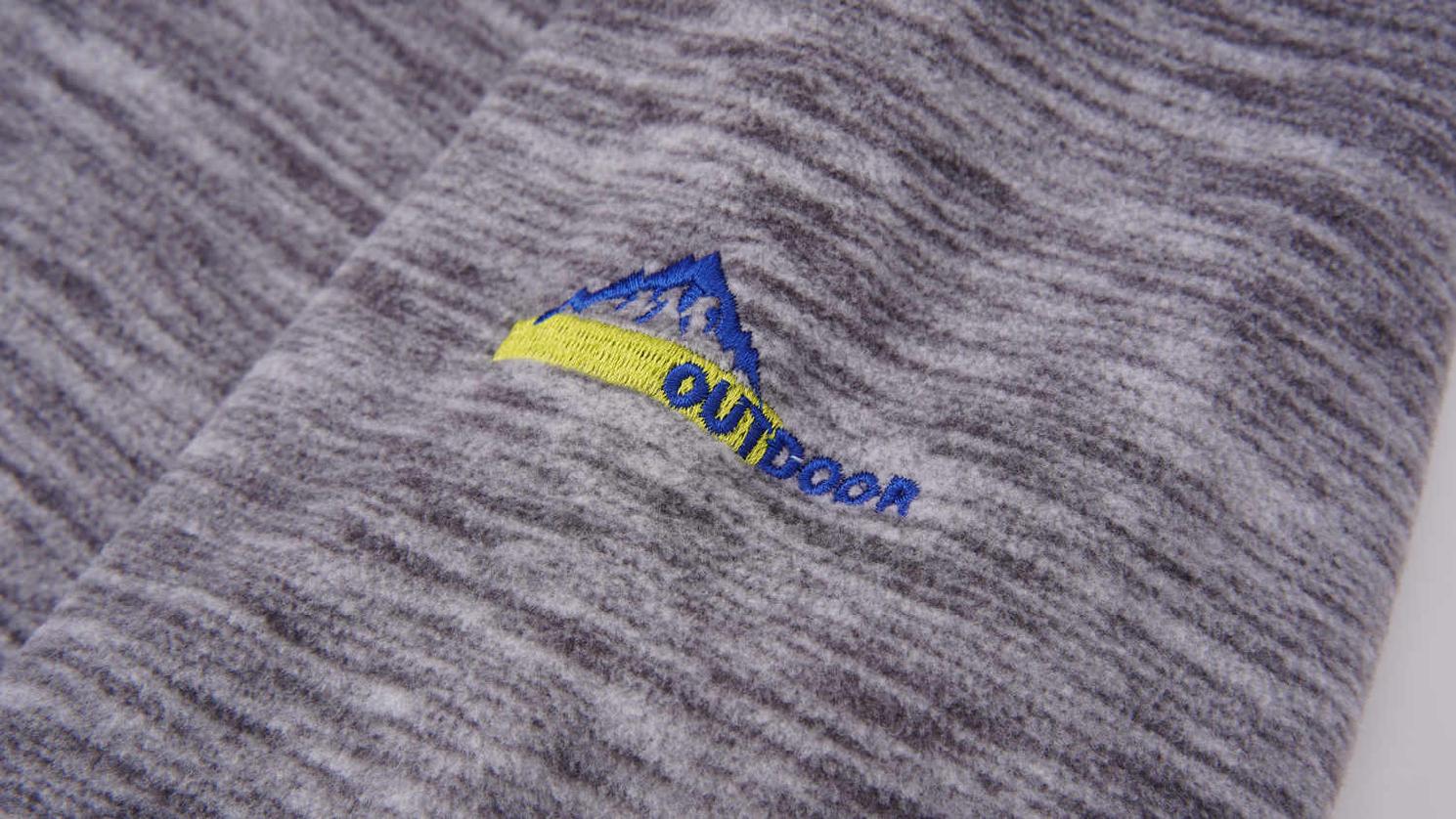 Dětská flísová mikina KUGO FM9717, šedá / zelená