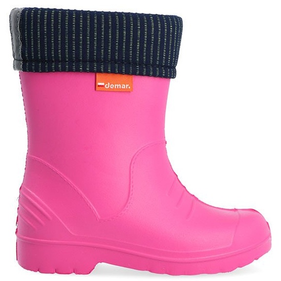 Dětské zateplené holinky Demar Dino F růžové