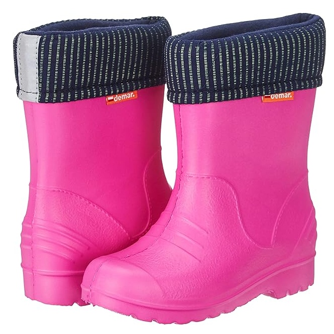 Dětské zateplené holinky Demar Dino F růžové
