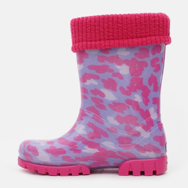 Dětské zateplené holínky Demar Twister Lux Print C srdíčka