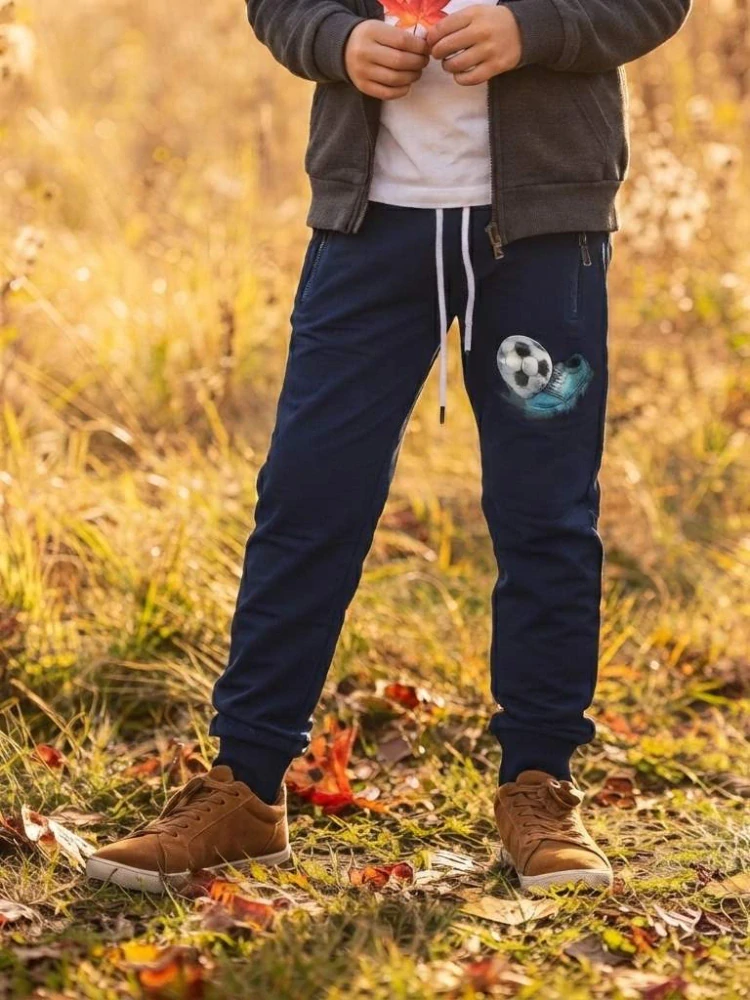 Bavlněné chlapecké tepláky Kugo QZT8931 tmavě modré