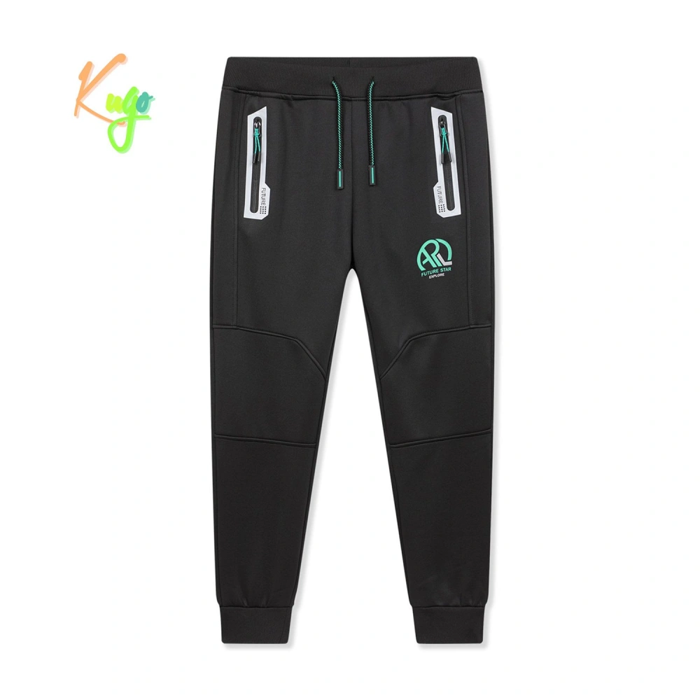 Teplé softshellové tepláky dětské Kugo GK8655 černé