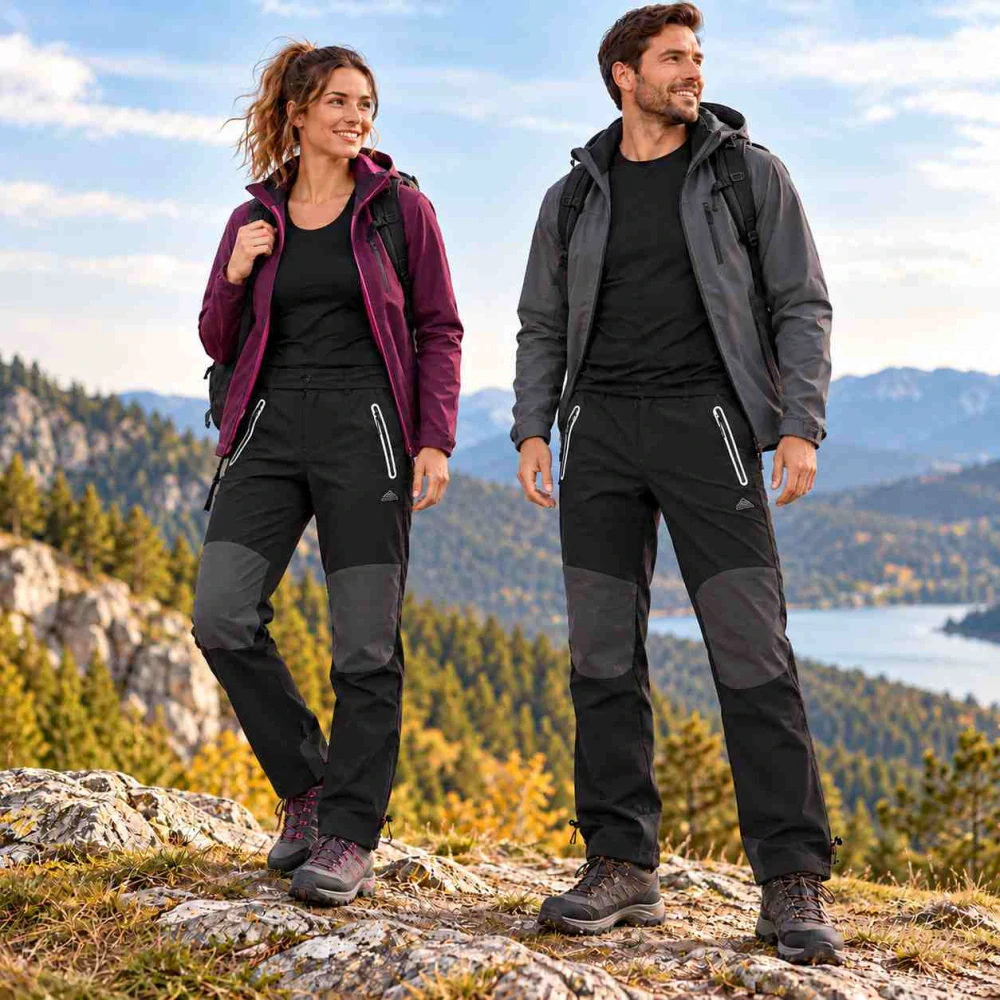 Jarní / podzimní outdoorové kalhoty Kugo G8553 černé