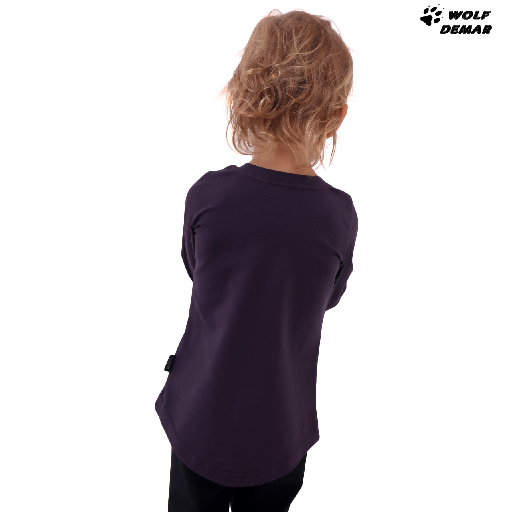 Dívčí tunika JOŽÁNEK dlouhý rukáv švestková