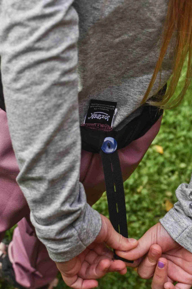 JOŽÁNEK Dětské softshellové kalhoty, růžové