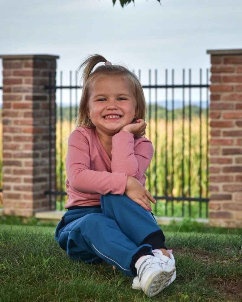 JOŽÁNEK Dětské softshellové kalhoty, petrolejové