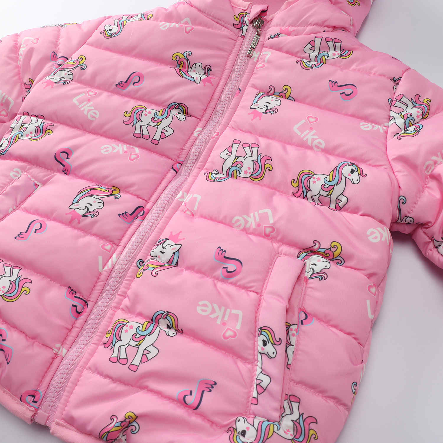 Dívčí podzimní bunda KUGO KM9923 lososová