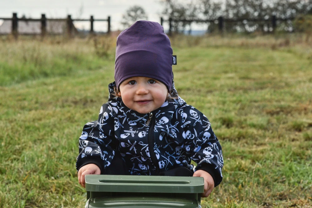 Dětská softshellová bunda s fleecem JOŽÁNEK pirátské lebky