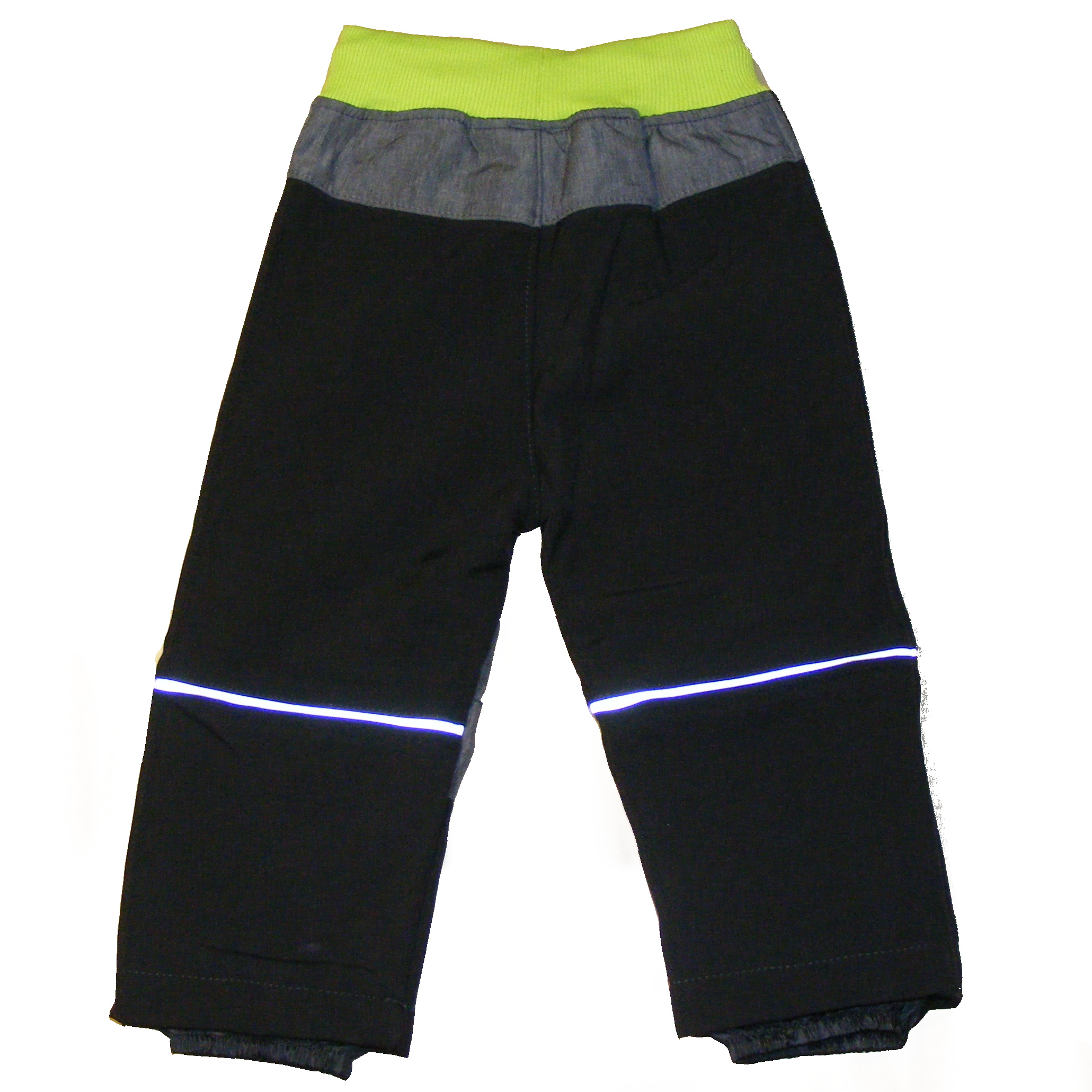 Softshellové kalhoty s fleecem KUGO HK2621 černá se zelenou