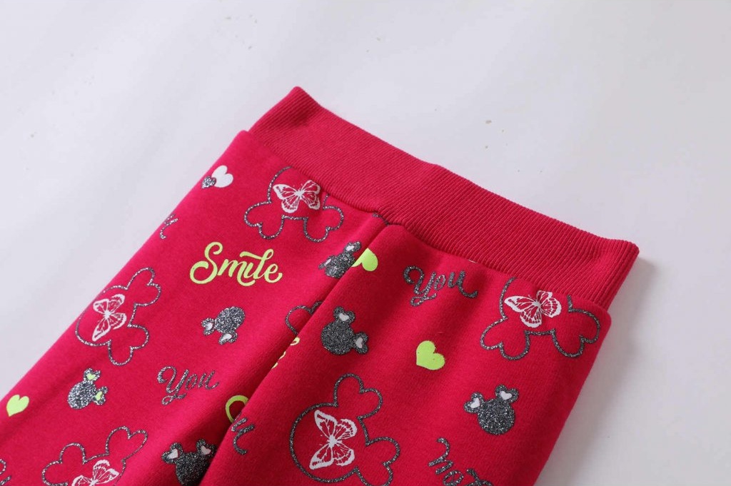 Teplé dívčí legíny KUGO FL6709 růžové