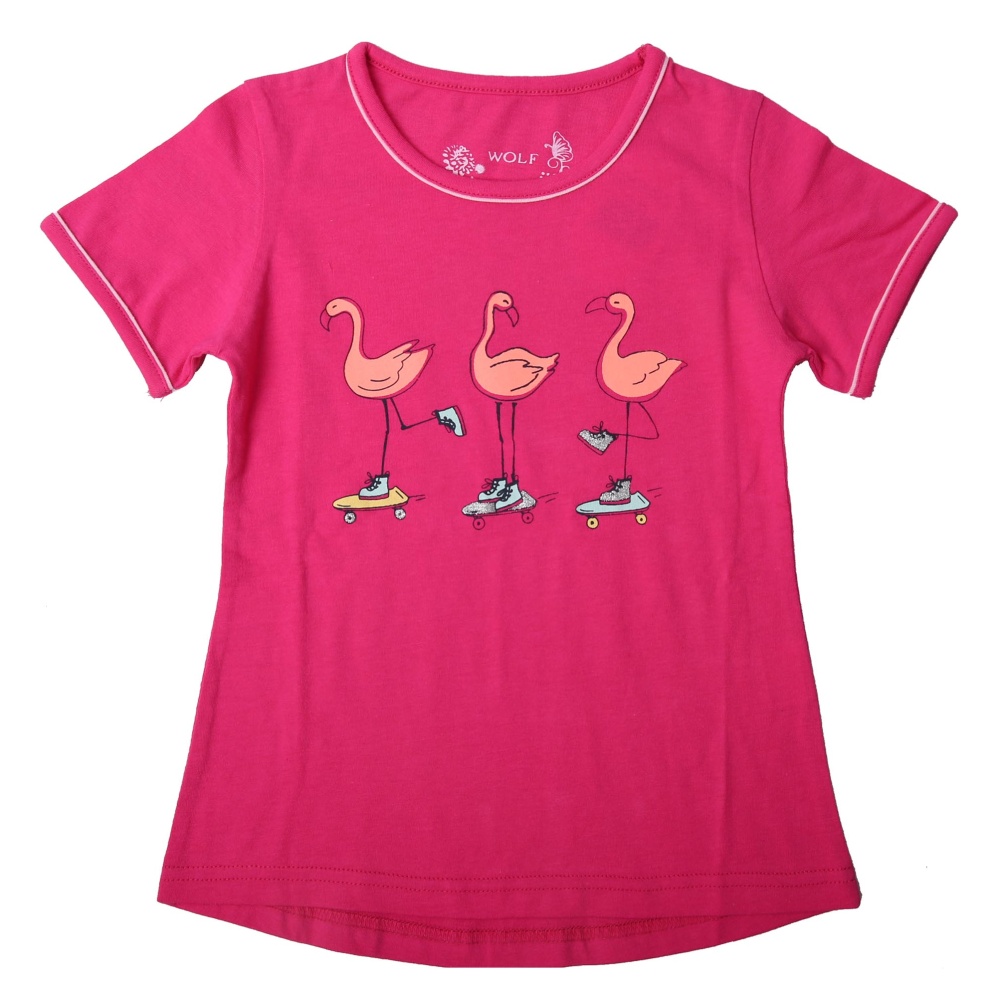 Dívčí letní pyžamo WOLF S2265 tmavě růžové