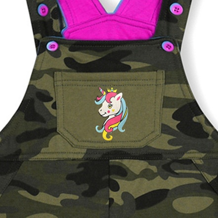 Dětské tepláky s laclem KUGO ST7733, maskáč + růžová aplikace