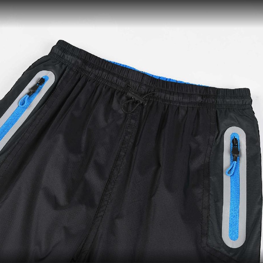 Šusťákové kalhoty s bavlněnou podšívkou KUGO SK7736, černé