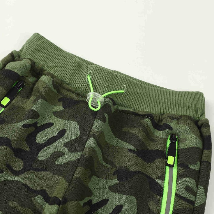 Zateplené maskáčové tepláky KUGO JK9535, modrá aplikace