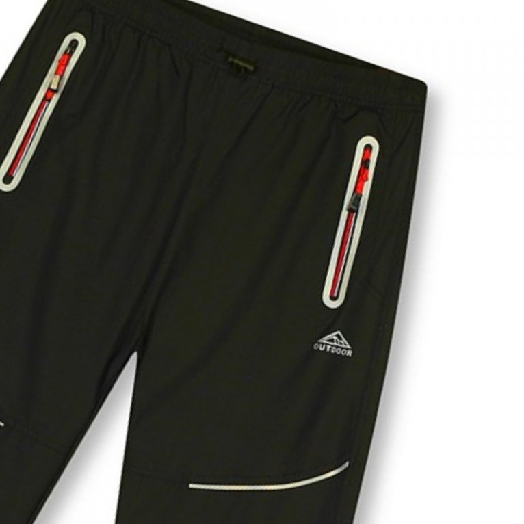 Zateplené šusťákové kalhoty KUGO DK7137, černé s růžovou