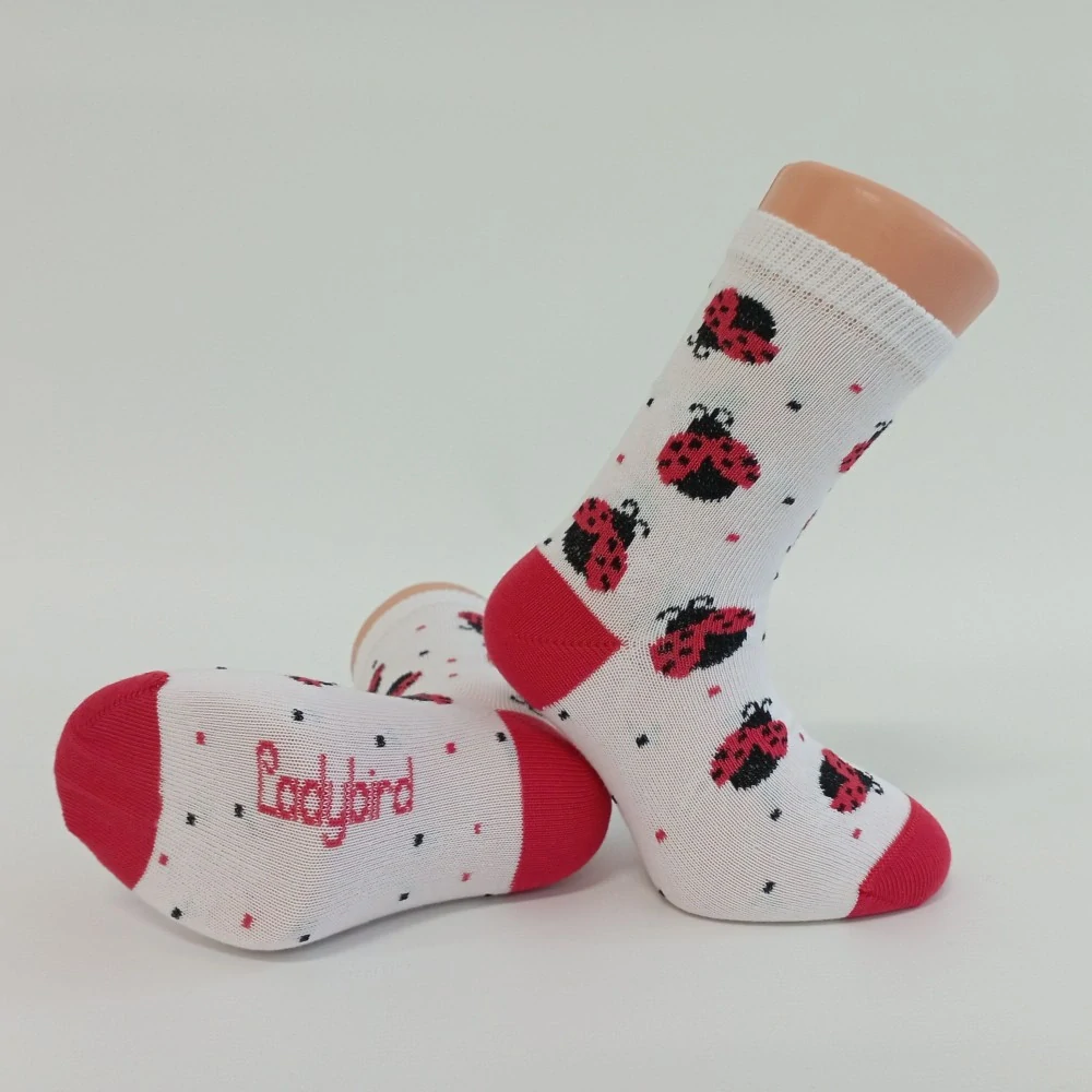 Dětské ponožky TREPON Beruška, bílo-červené