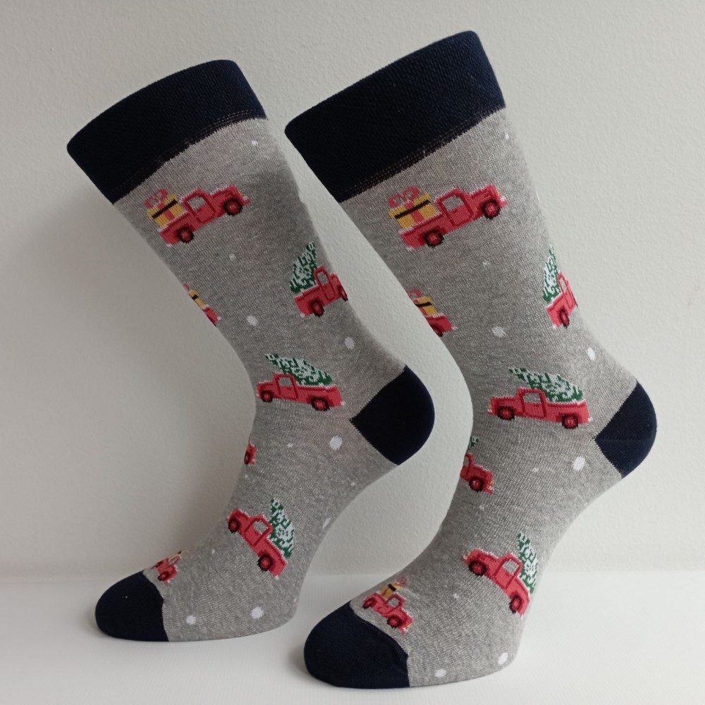 Vánoční ponožky TREPON Felix, šedý melír