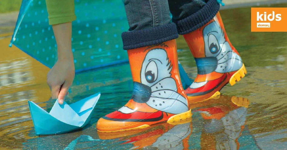 Dětské zateplené holinky Demar Stormer Lux Print I Kočka