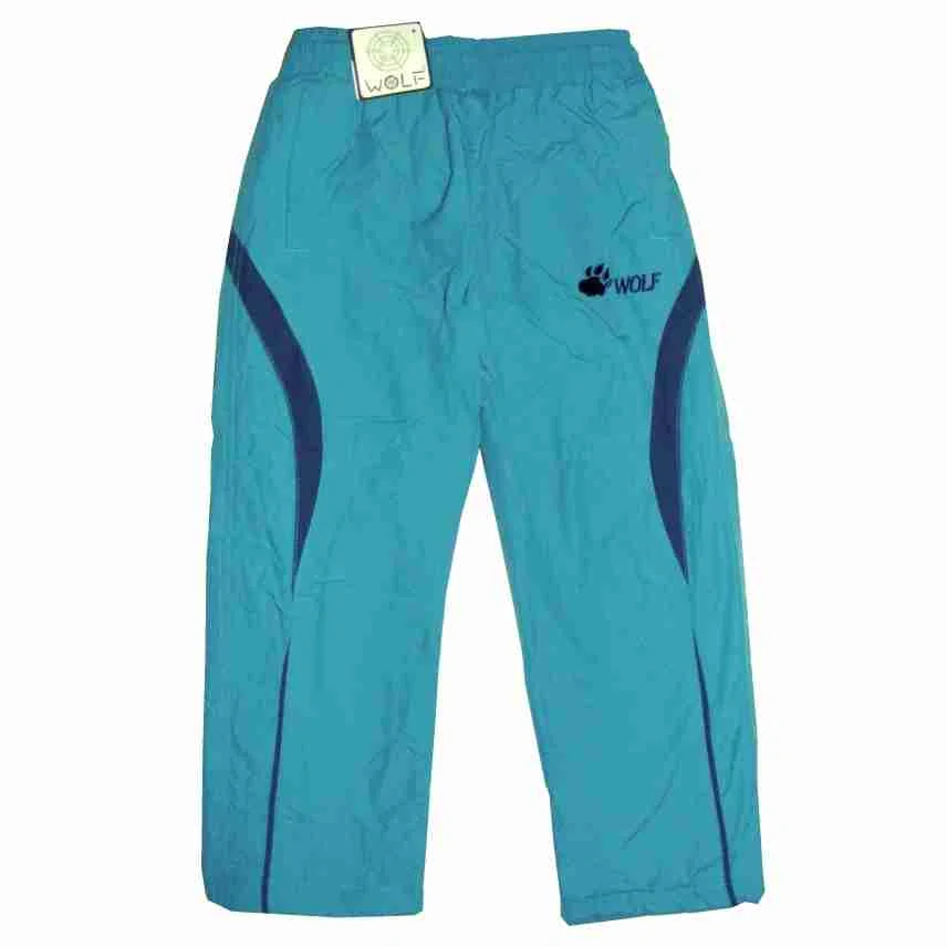 Dětské šusťákové kalhoty zateplené Wolf B2071B petrolejové