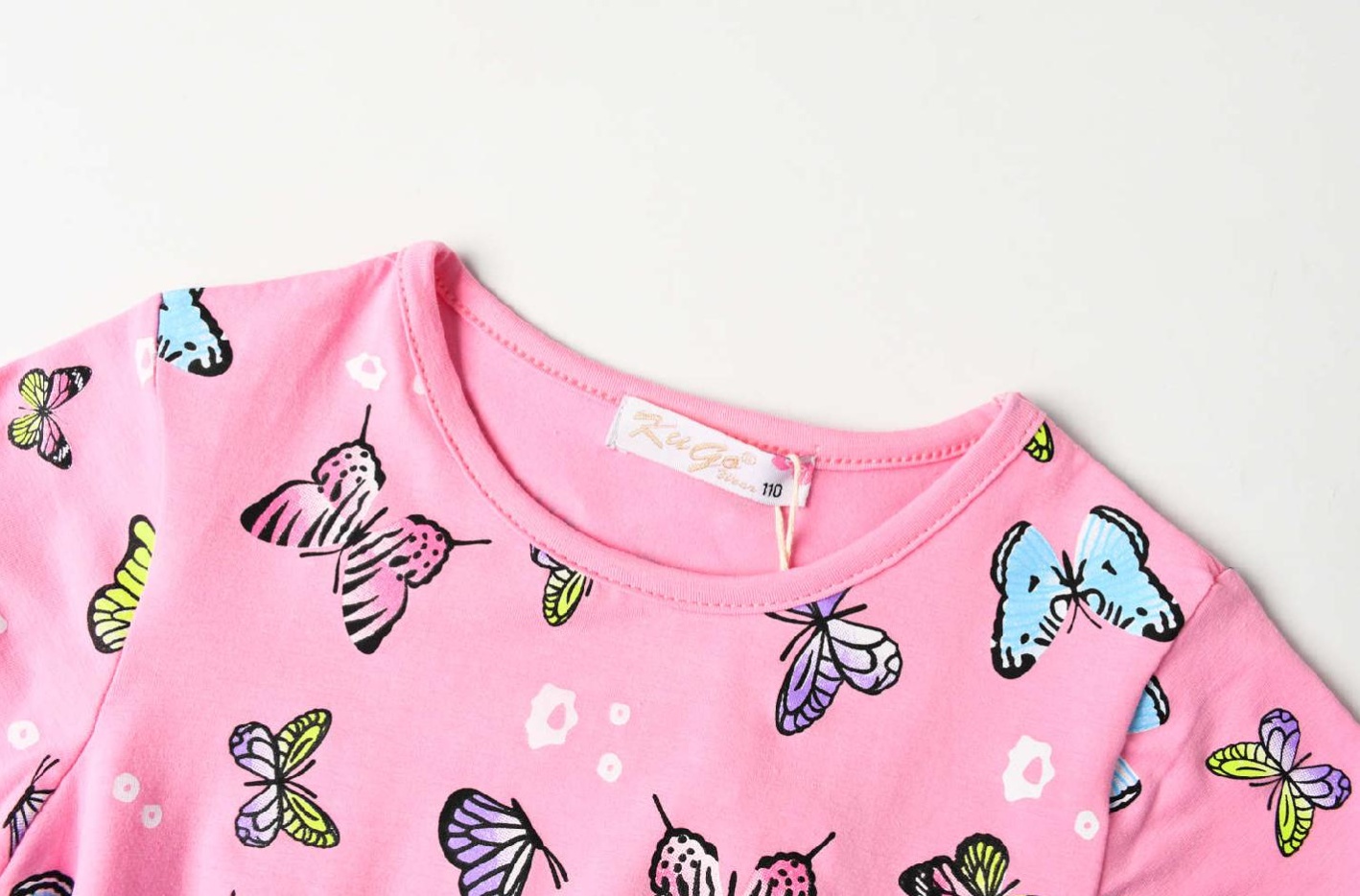 Dívčí šaty KUGO HS9276, tmavě růžové