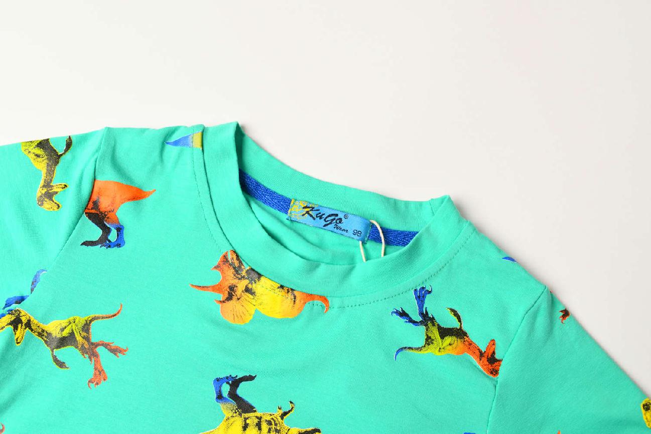 Chlapecké tričko kr.r. KUGO HC9279, zelenkavé