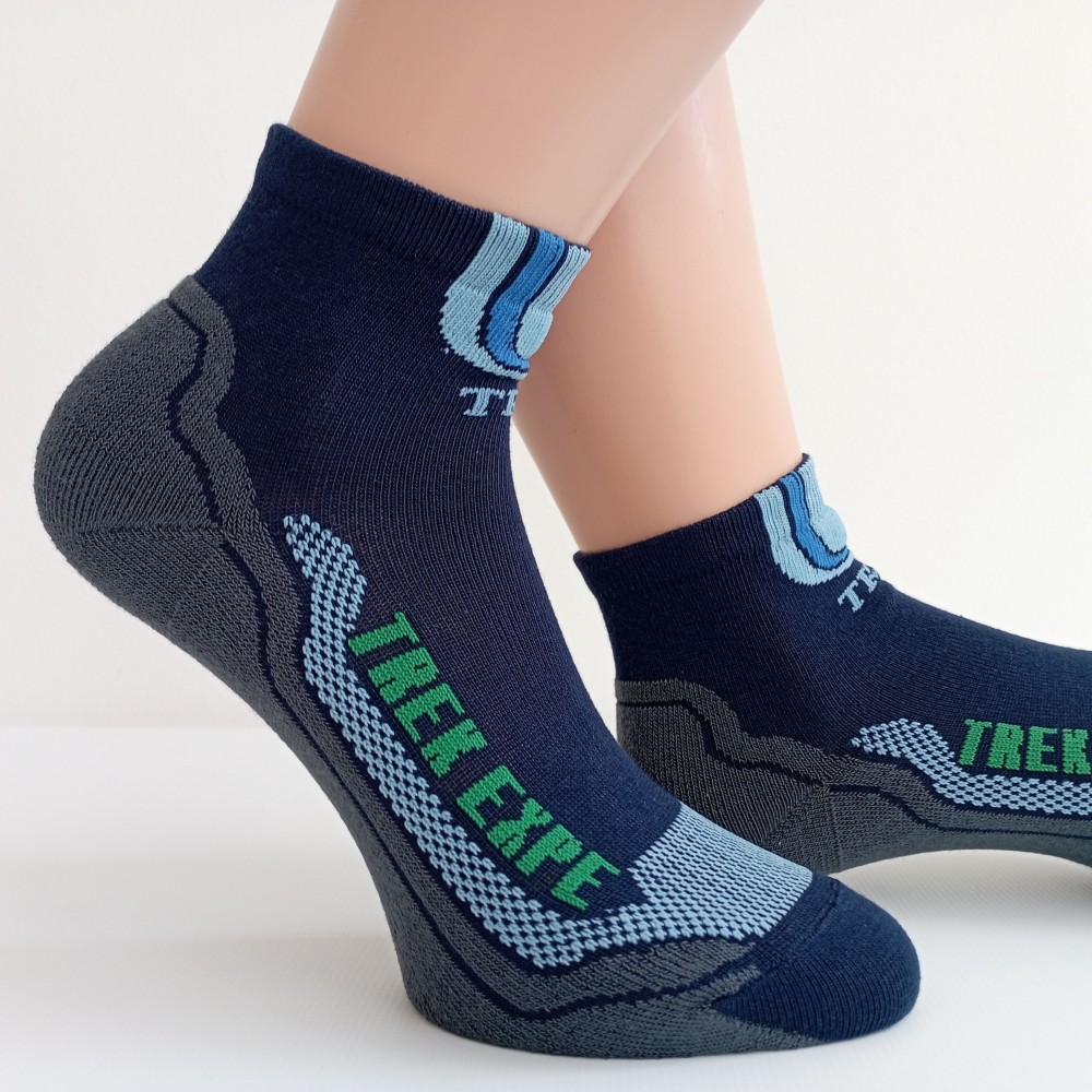 TREPON Sportovní kotníkové ponožky Karel, modré