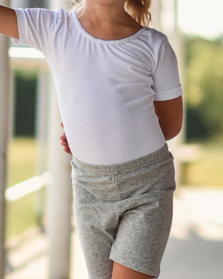 Dětské krátké legíny Jožánek, šedý melír