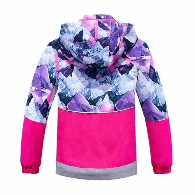 Dívčí šusťáková bunda s fleecem KUGO B2861, růžová