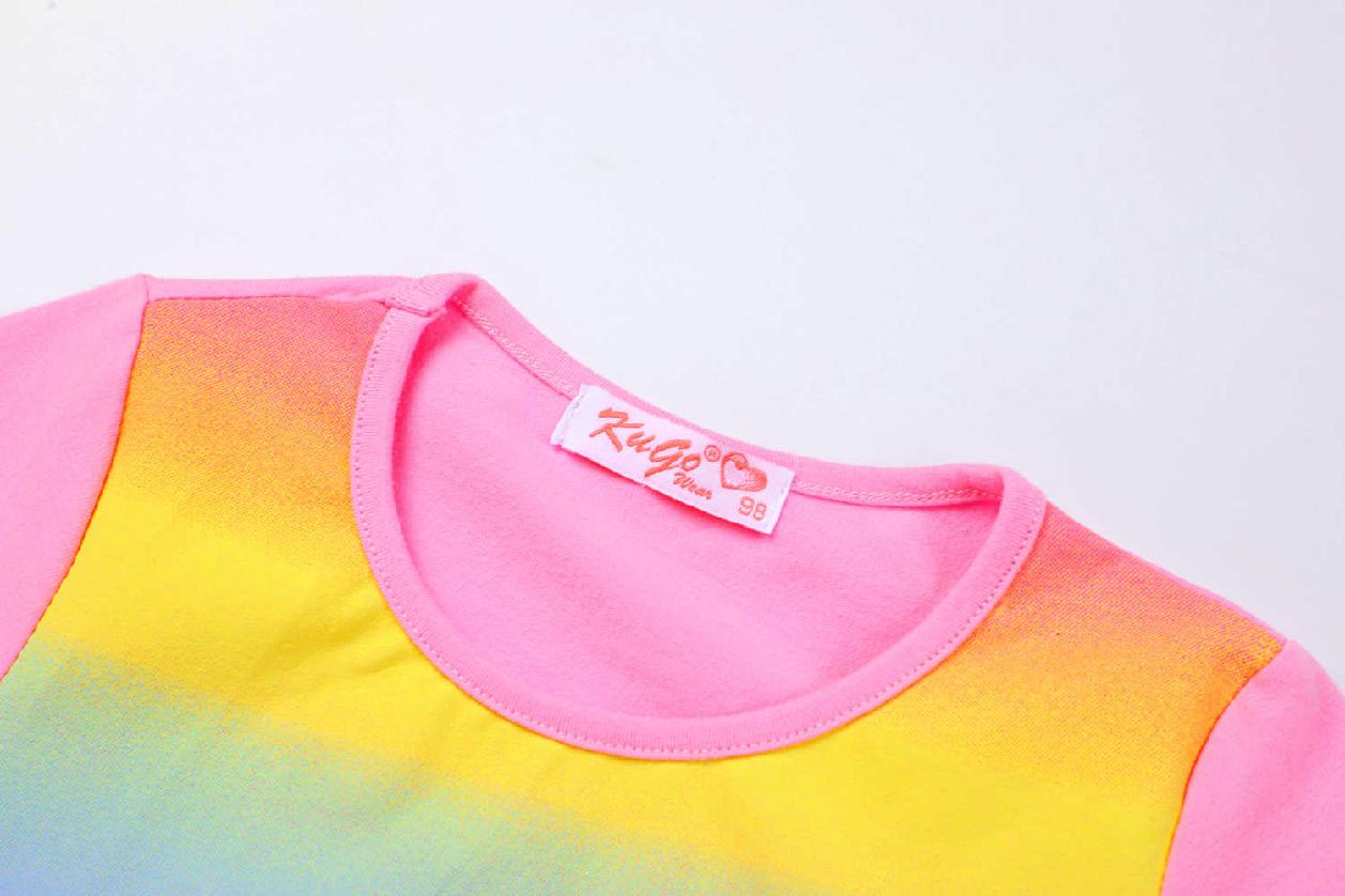 Dívčí tričko dl.r. KUGO MC3822, růžové