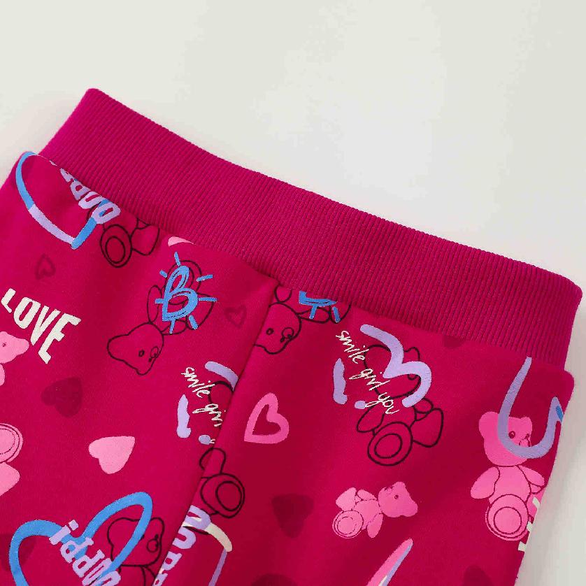 Dívčí zateplené legíny KUGO YL8733, růžové