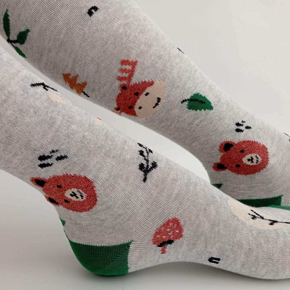 Dětské bavlněné punčocháče TREPON Palouk, šedý melír