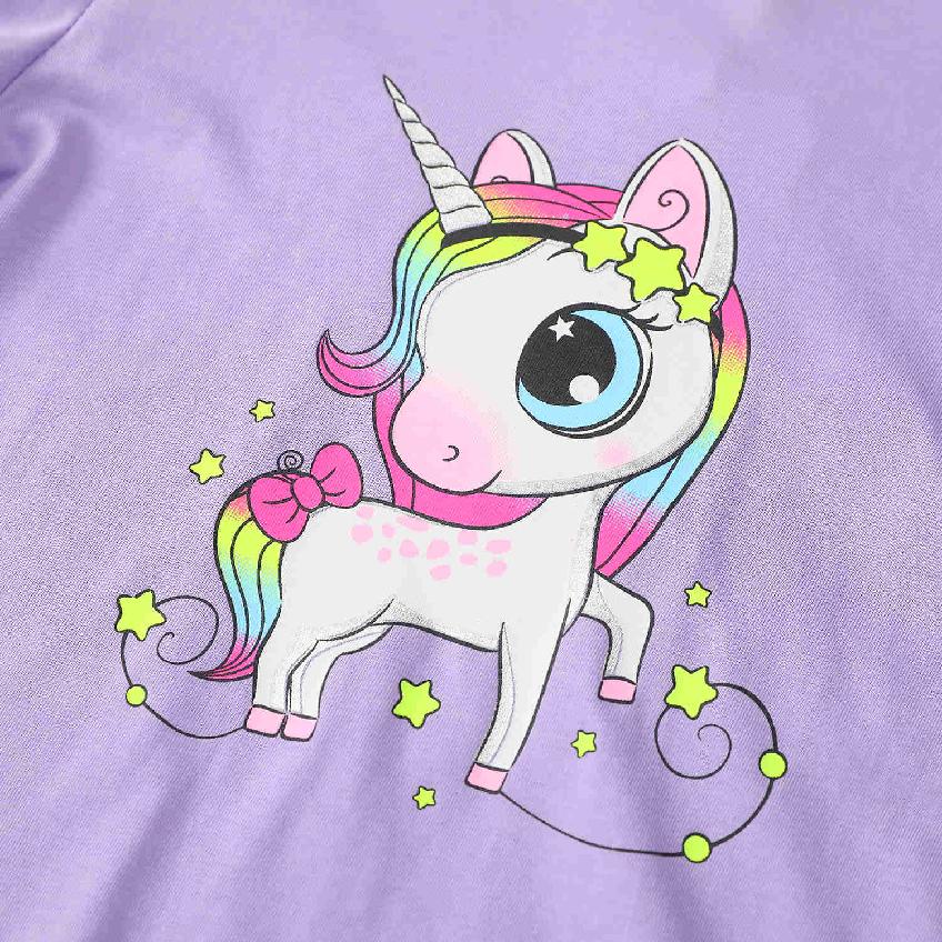 Dívčí pyžamo KUGO MP1759, fialová / šedá