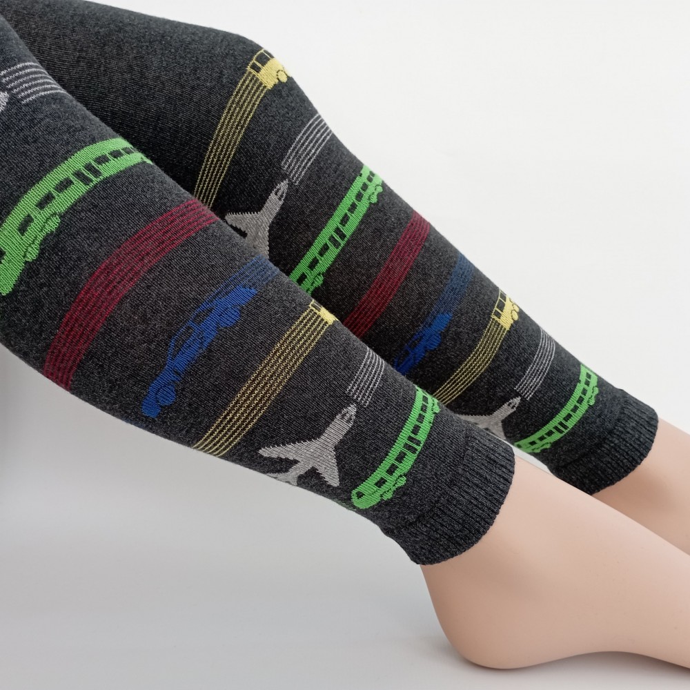 Chlapecké punčochové legíny TREPON Cestovatel, antracitové melé