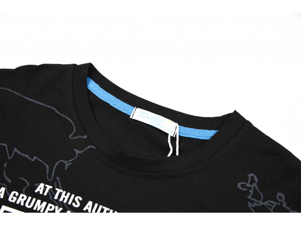 Chlapecké tričko dl.r. KUGO HC9315, černé