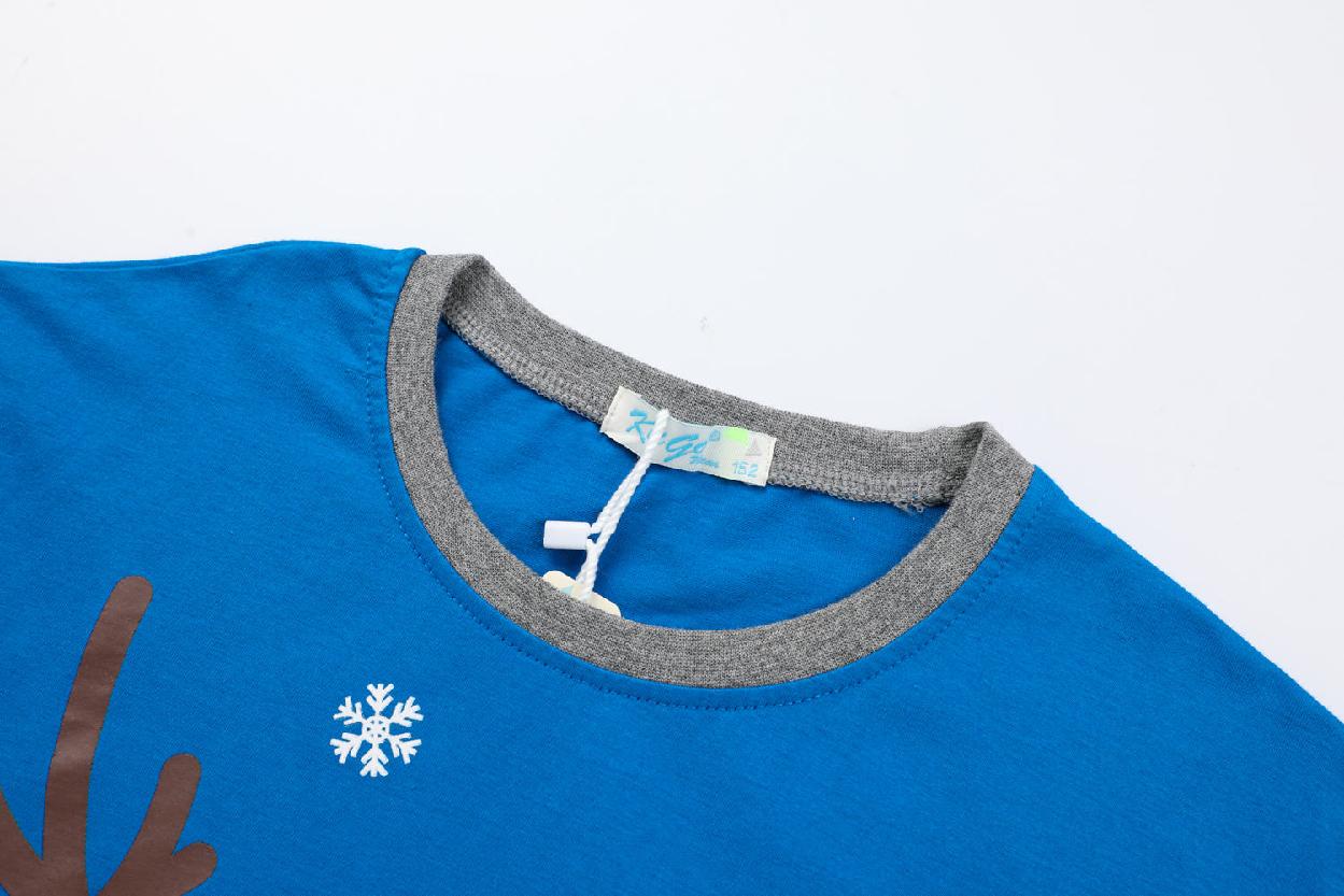 Chlapecké vánoční pyžamo Kugo MP3837, modrá / šedá