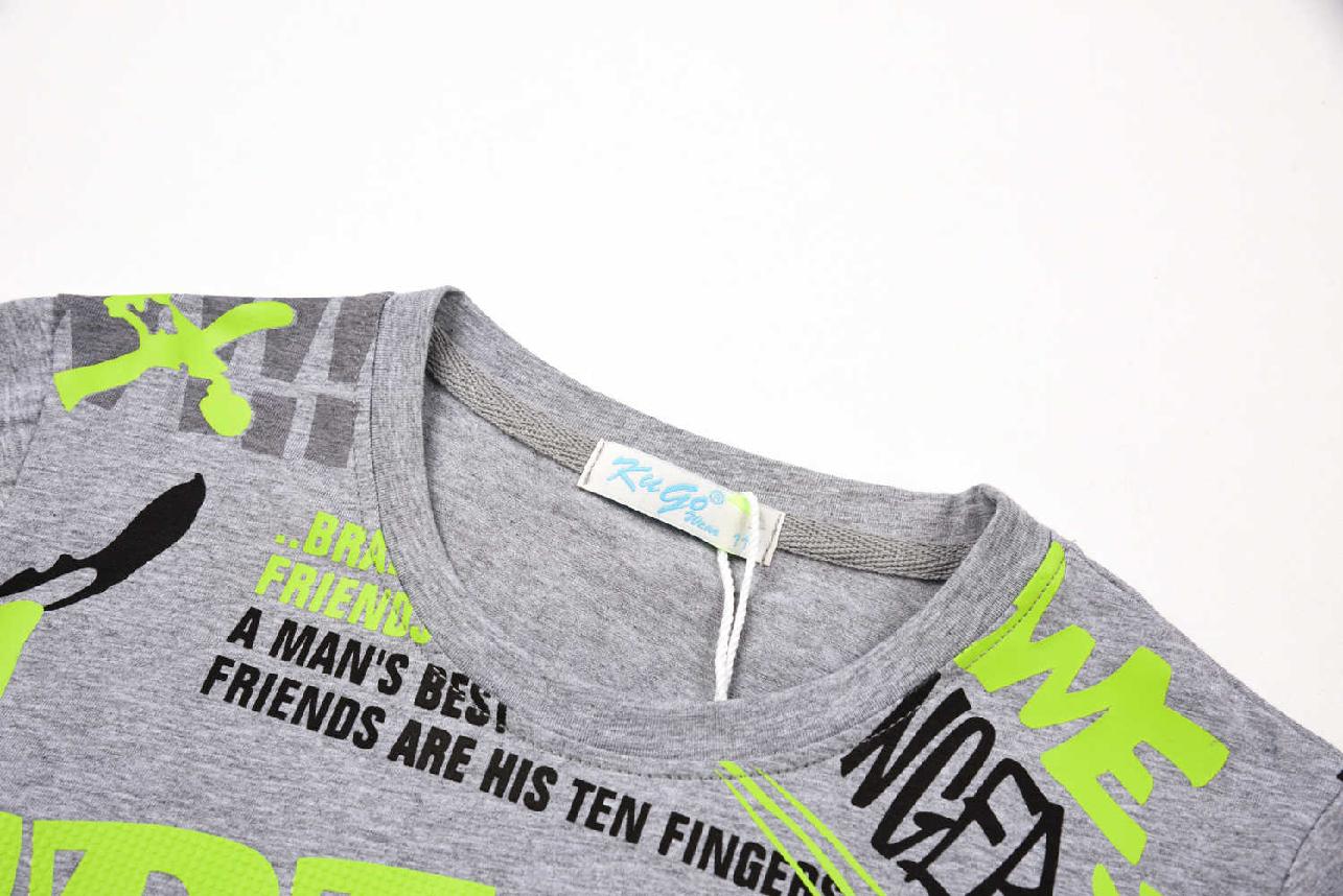 Chlapecké tričko dl.r. Kugo HC9311, šedé