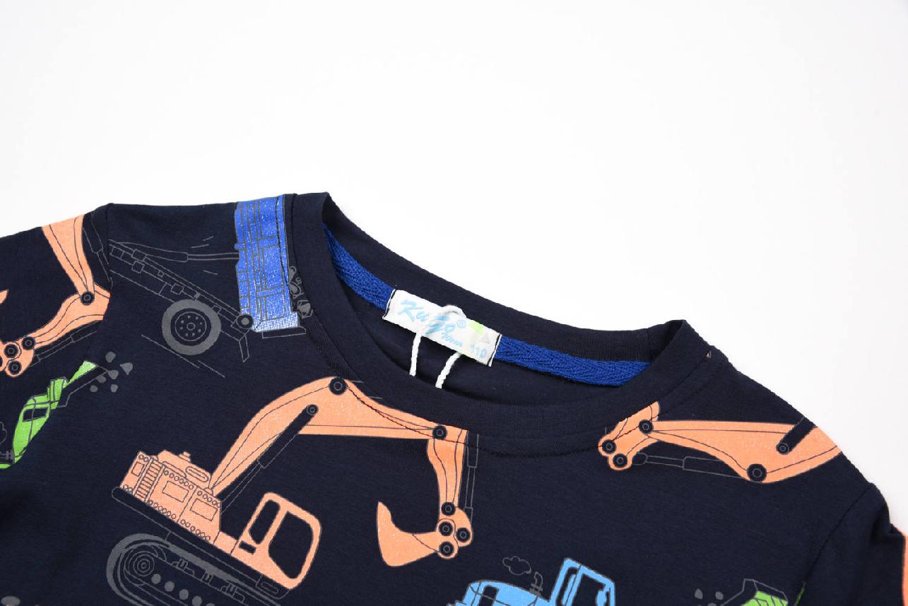 Chlapecké tričko dl.r. Kugo HC9309, tmavě modré