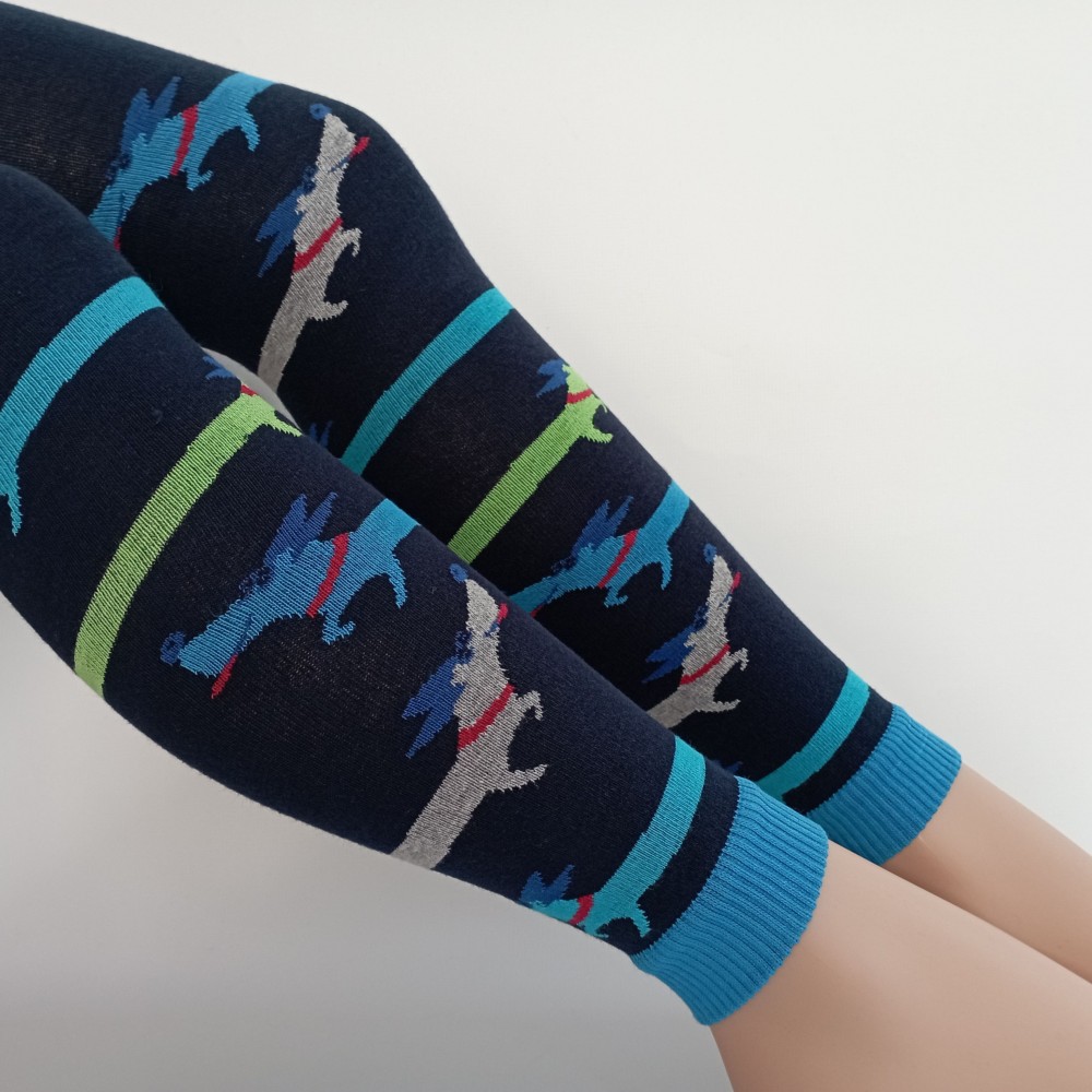 Dětské punčochové legíny Trepon Jezevčík, modré