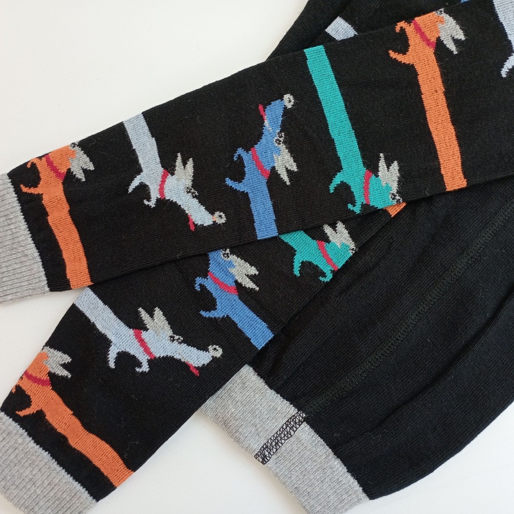 Dětské punčochové legíny Trepon Jezevčík, černé