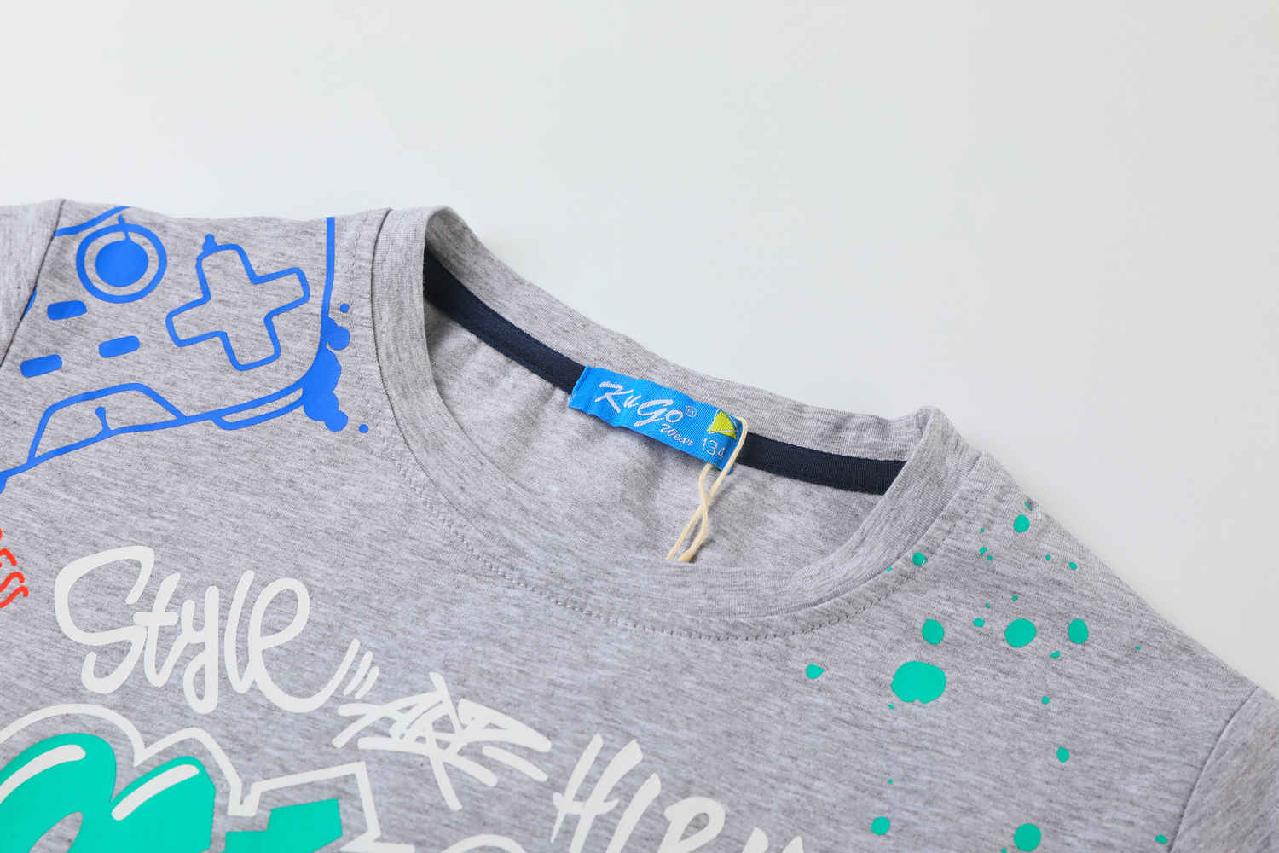 Chlapecké tričko kr.r. Kugo FC0309, šedé