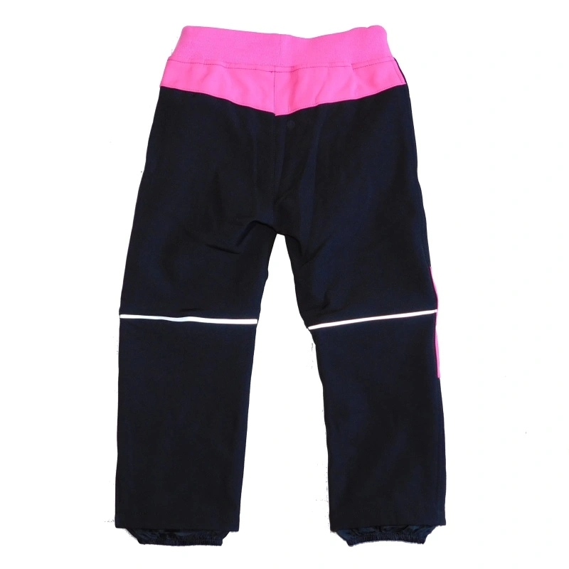 Dívčí softshellové kalhoty zateplené Kugo HK5515, černá / růžová