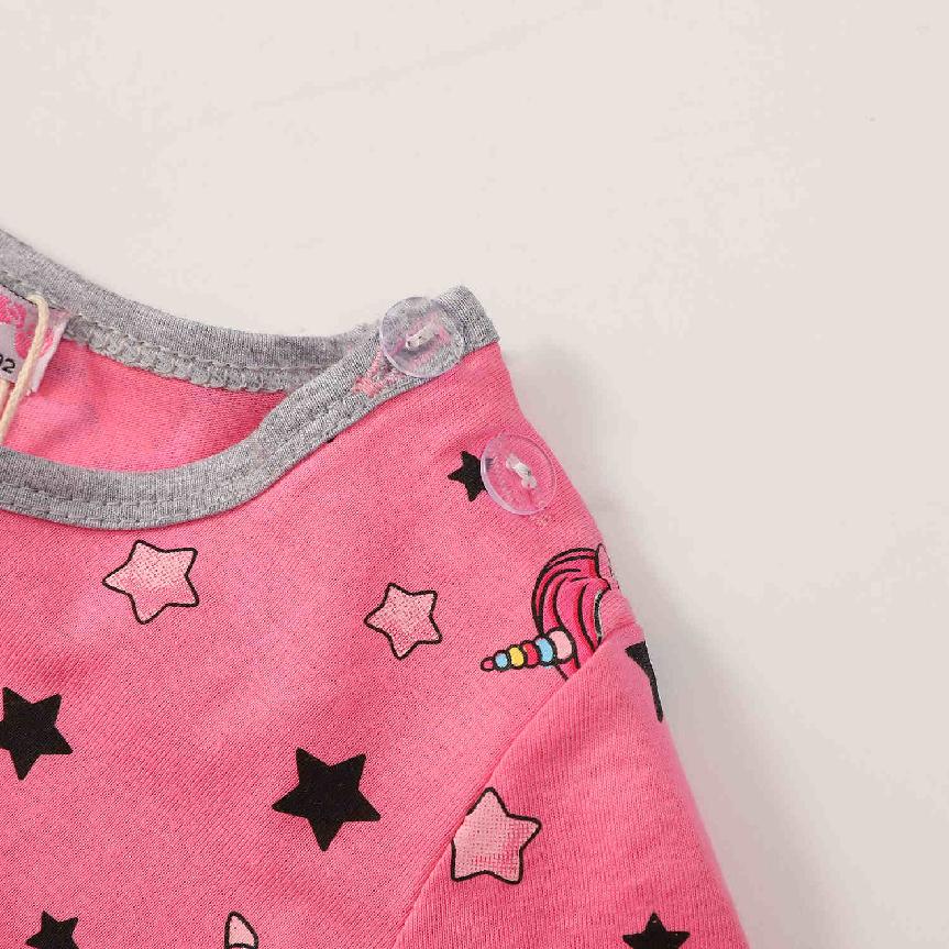 Dívčí pyžamo Kugo MP1326, šedá / fialová