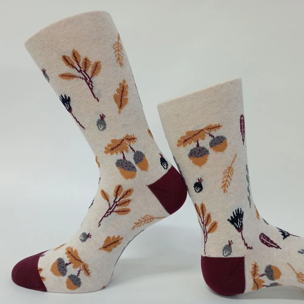 Dámské ponožky s ruličkovým lemem Trepon Eichel, béžové