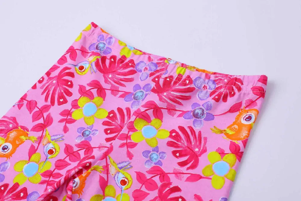 Dívčí 3/4 legíny Kugo FV1071, růžové