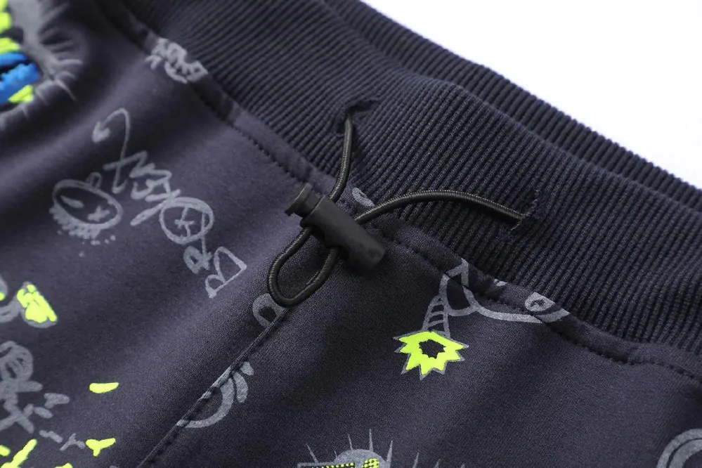 Chlapecké tepláky Kugo FT6021, tm. modré / modrý zip