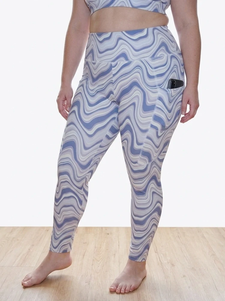 Dámské funkční legíny Elevek YJ-4, fialová / šedá