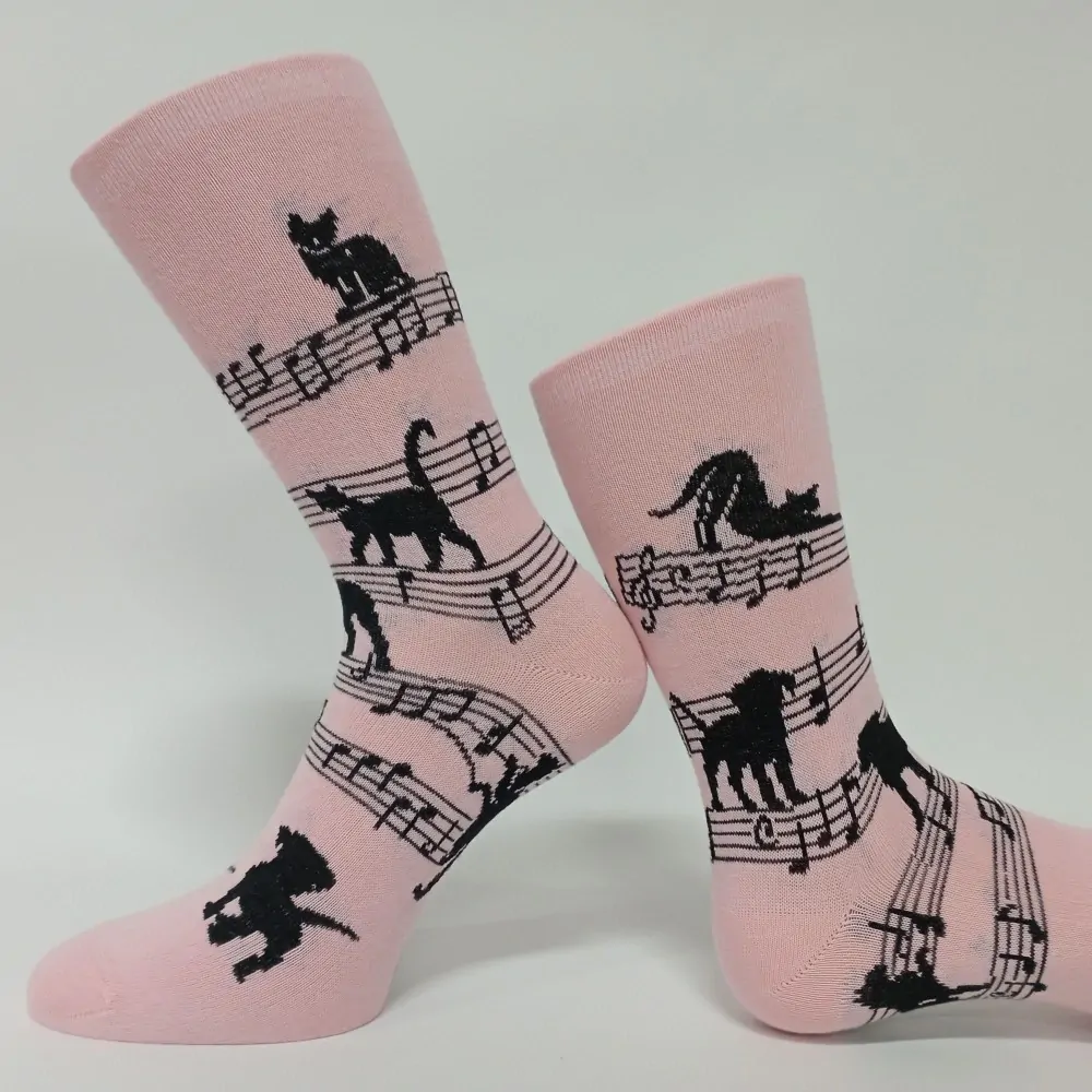 Dámské ponožky s ruličkovým lemem Trepon Mozart, růžové