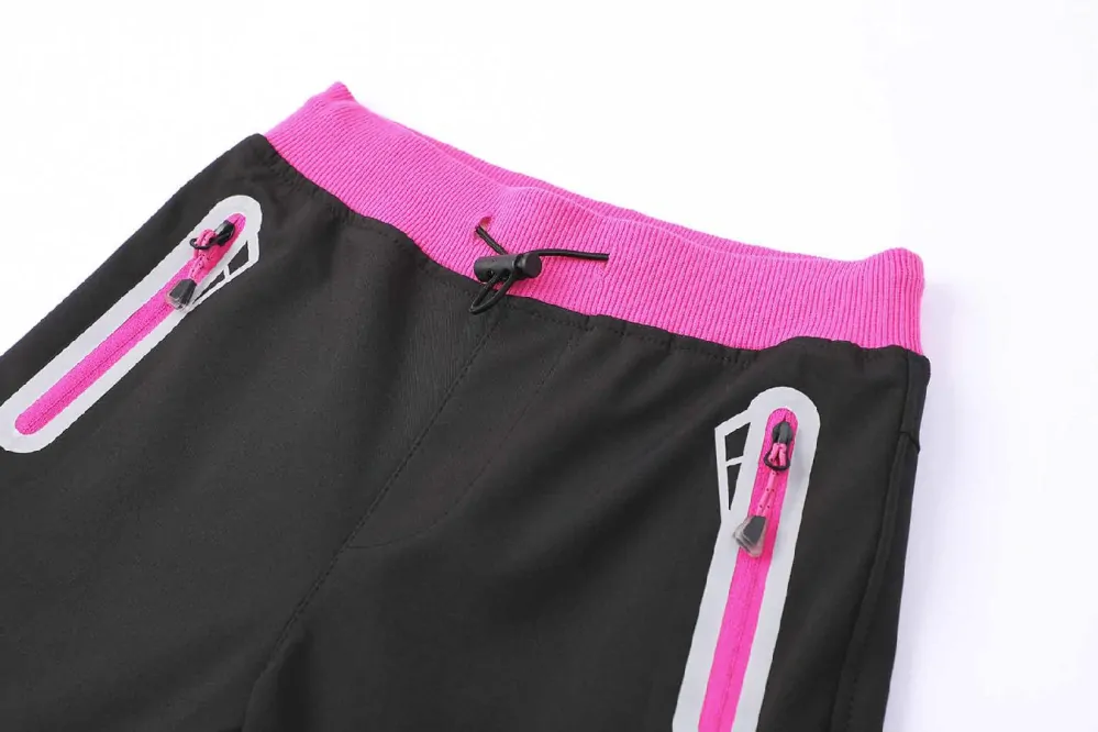 Dívčí softshellové kalhoty nezateplené Kugo HK5651 tm. šedé