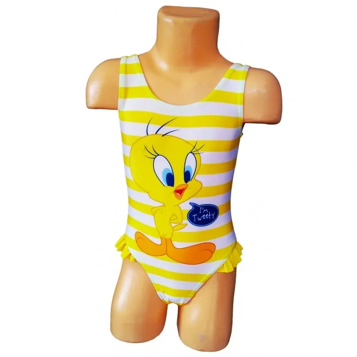 Dívčí plavky jednodílné Looney Tunes Tweety žluté